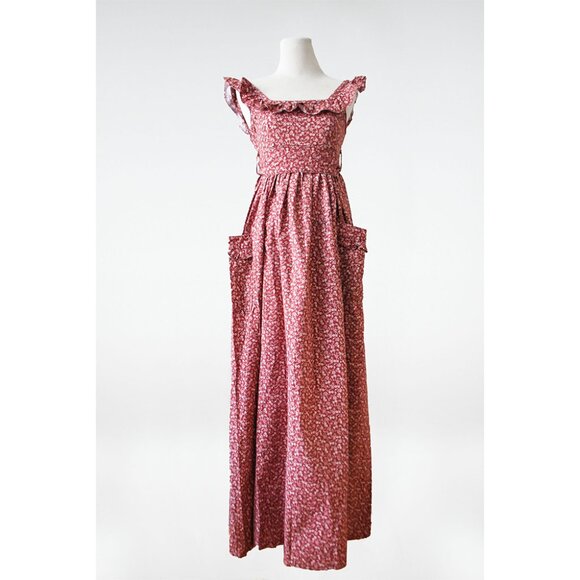 1970’s Laura Ashley Pinafore Maxi Dress - Picture 1 of 7